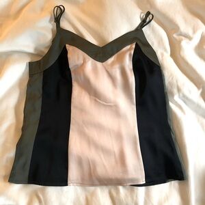 Banana Republic Silky Tank Top Pink Blue Green Pink